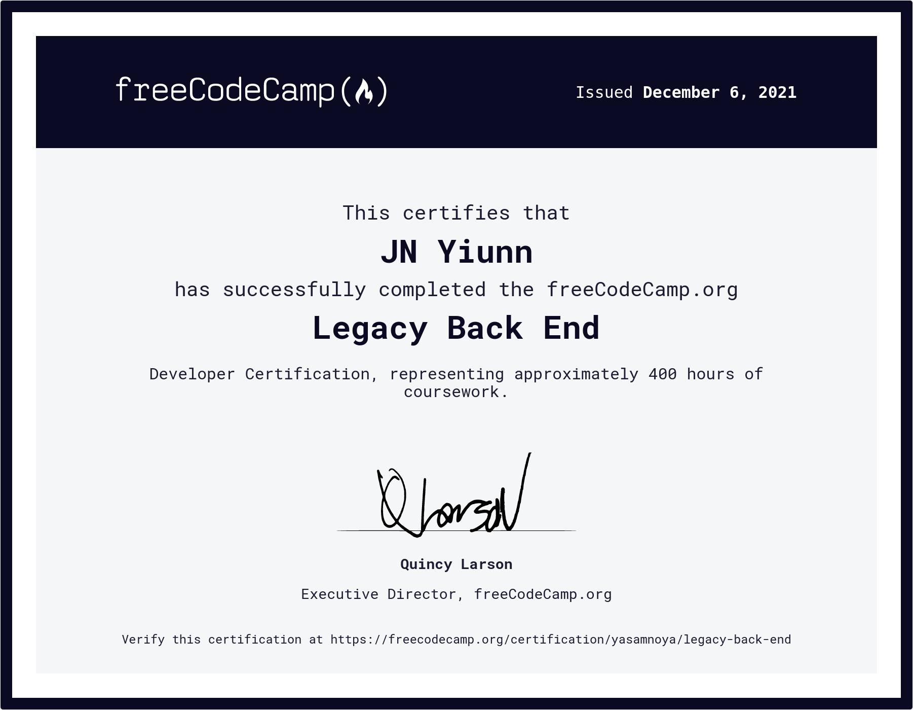 freeCodeCamp 證書
