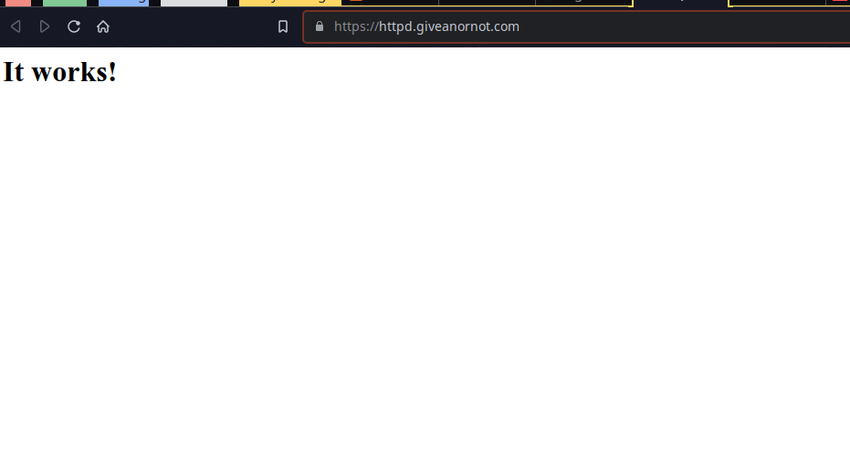 Accessing httpd screenshot