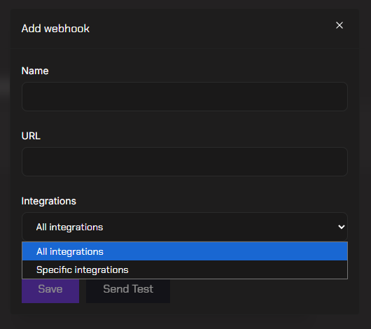 Webhooks 詳細設定