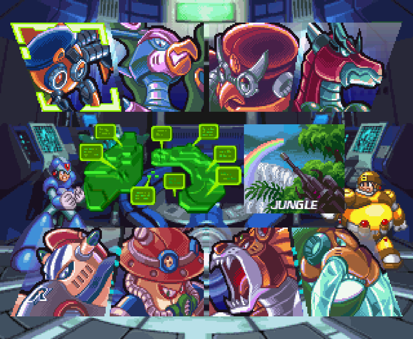 八大選擇畫面，簡直是 pixel art 的巔峰